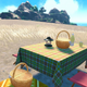 A picnic table in Pokémon Scarlet and Violet.